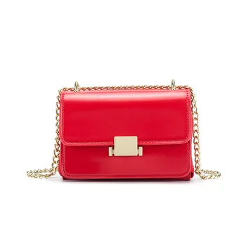 

QINRANGUIO Women Messenger Bags 2020 Chains Women Bag Fashion Lock Women Messenger Bags PU Leather Small Bolsa Feminina
