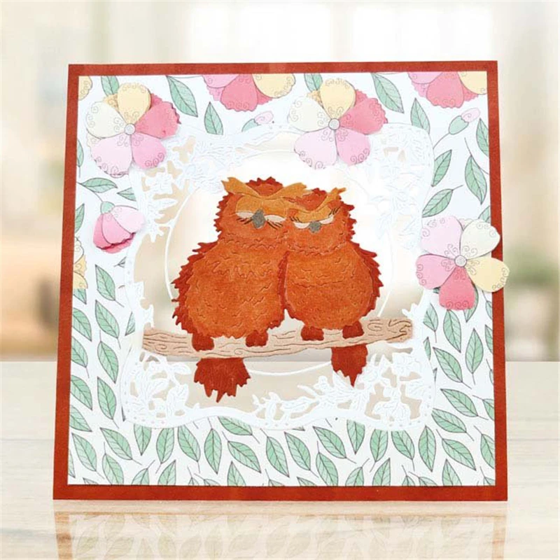 

Owl Animal Background Frame Metal Cutting Dies for Scrapbooking New 2019 Craft Die Cuts Card Making Embossing DIY