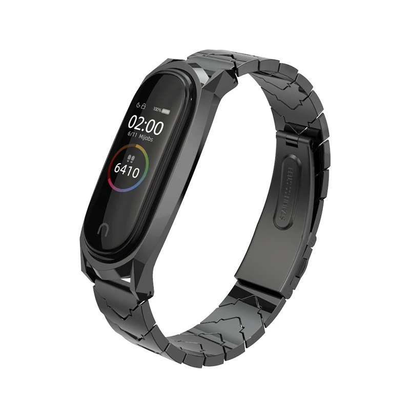 Ремешок для Mi Band 5 ремешок NFC металлическая нержавеющая сталь Xiaomi MiBand 4