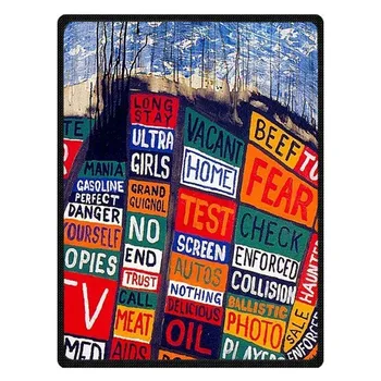 

Soft Winter Warm Sofa Plaid Coral Fleece Bed Blanket Radiohead Printed Plane Travel Throw Blankets Free Shipping