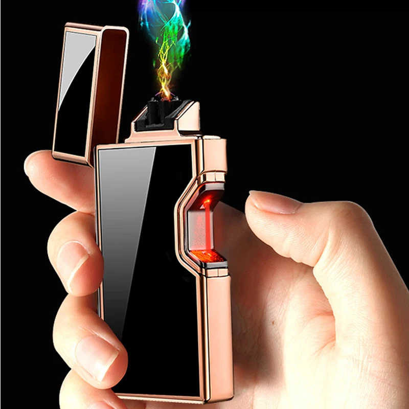 Новый USB Инфракрасный сенсорный датчик металлическая зарядка Зажигалка четыре