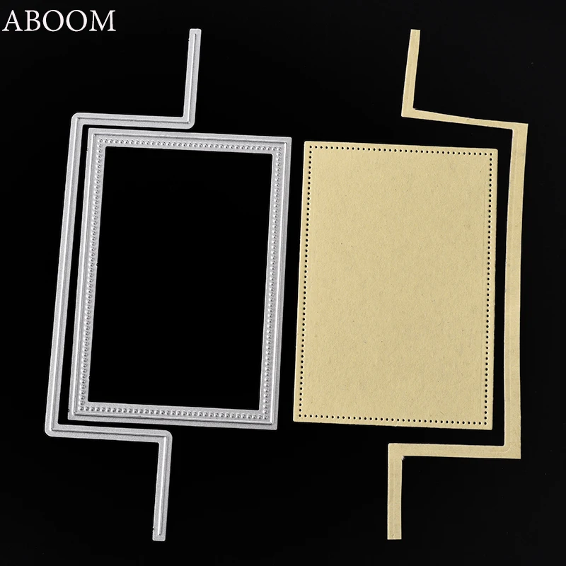  ABOOM 1PC Rectangle Metal Die Cut Embossing Folder Scrapbooking Album Photo Cutting Dies Invitation - 32837896184