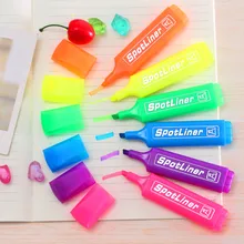

2021 Student Stationery Cute Candy Color Highlighter Graffiti Marker Pen Focus Tilted Head Marker Pen