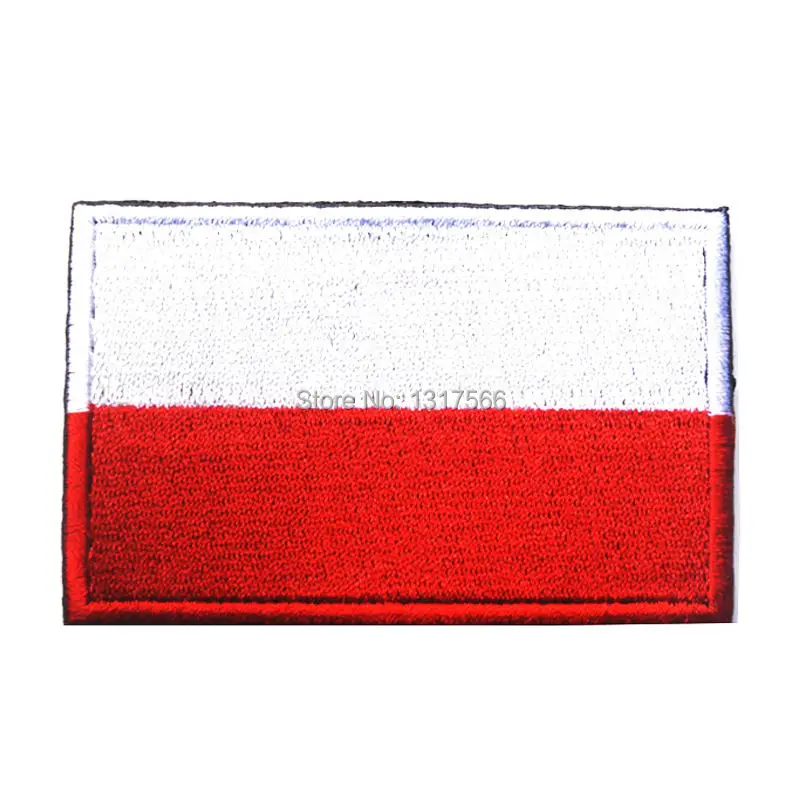 

Embroidery Badge Polish National Flag Of Poland Embroidered Badges Patch For Clothing Cap Bag Drapeau de la Pologne