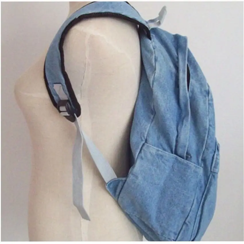 

Men Women Fashion Casual Travel Backpack Large Capacity Denim Softback Shoulder Bags Boys Girls Unisex School Bags mochilas 176g