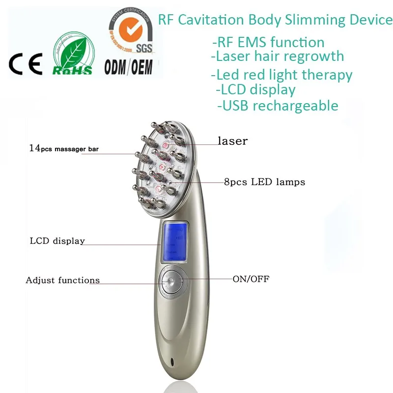 От выпадения волос обработки rf EMS роста волос электрический стимулятор прибор для массажа головы