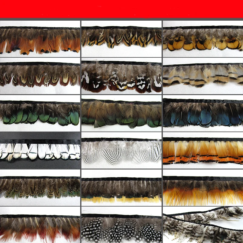 

1m Ornaments Feathers diy feathers cloth strips edges cloth belts Feather skirt Wedding festival clothing accessories AC064