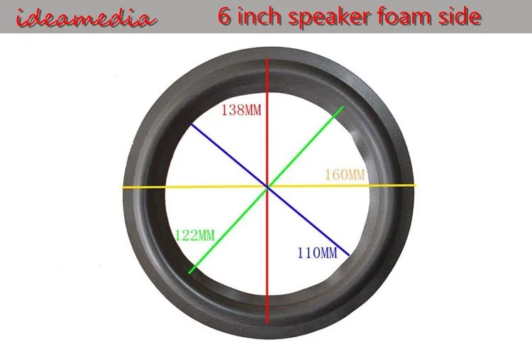 10 шт. 4 ''5'' 6 ''8'' 10 ''12 '4 дюйма 5 дюймов 6 дюймов кольцо из вспененного материала для динамика сбоку бас громкий динамик ремонтопригодная часть Сложите обод круг