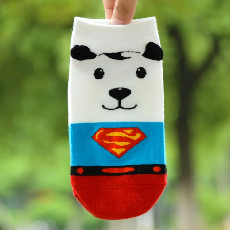 2018 новая версия Q мультфильм Супермен животных пара Носки трехмерная носки с принтом Супермен серии обувь для мужчин и женщин Носки
