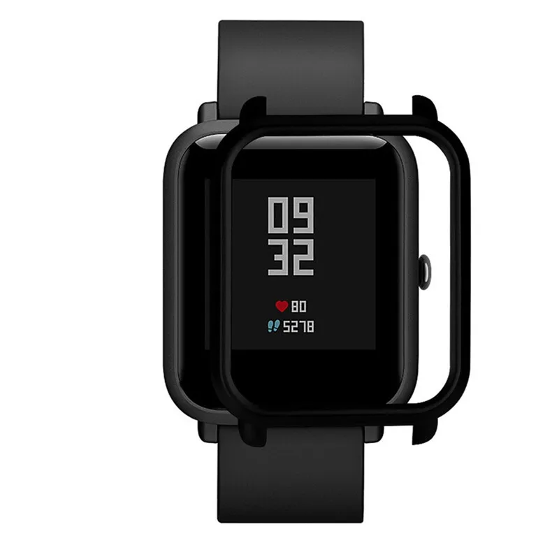 

Fashion Durable Watch Cases Cover Shell For Xiaomi Huami Amazfit Bip Youth Watch With Screen Protector Casual Simple Watch Cases