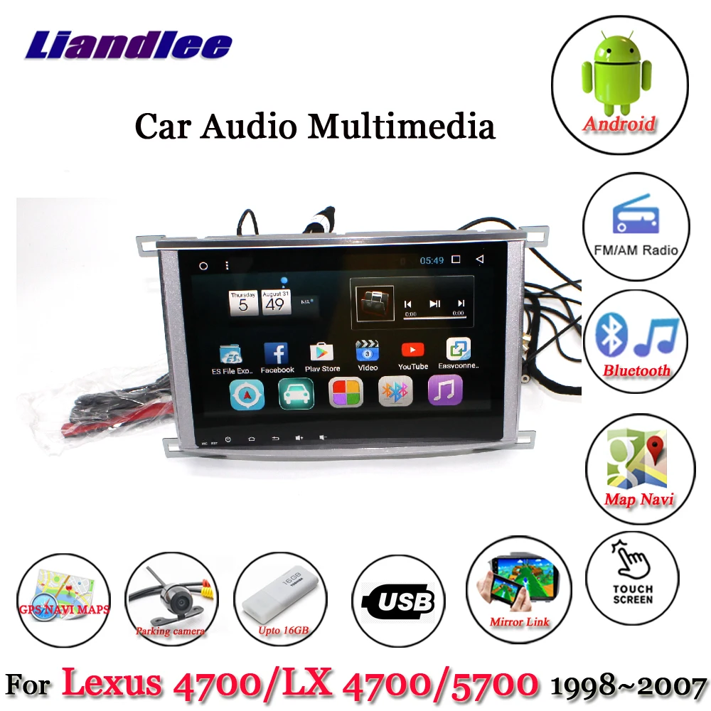 Liandlee автомобильная система Android для Lexus LX 4700/LX4700/4700/5700 стерео радио BT gps Navi MAP навигация Экран мультимедиа