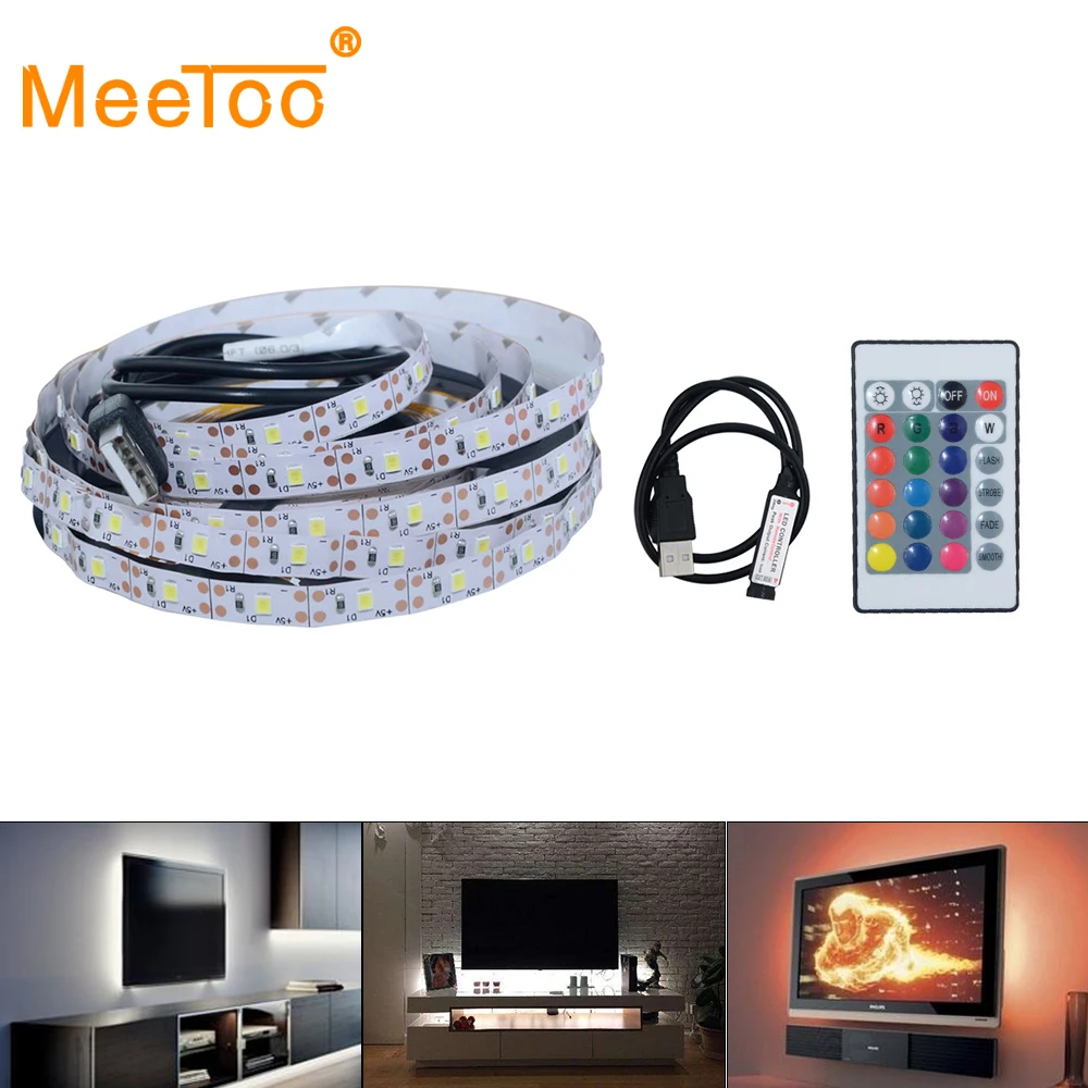Лента светодиодная водонепроницаемая 5 В с пультом ДУ|led strip light 5v|led lightusb led |
