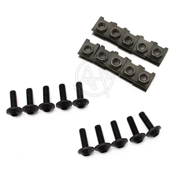

10PCS/Set Aluminium Motorcycle M5 Fairing Bolts Fastener Clips Screw Nuts Car Motorcycle Accessories Metal Nuts & Bolts Motos