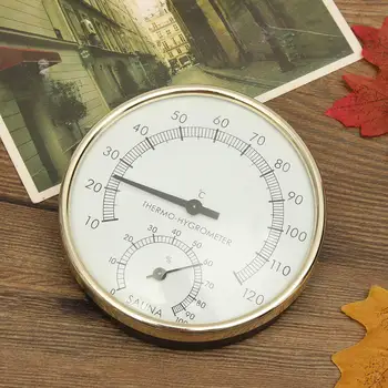 

Sauna Stainless Steel Fine And Clear Dial Thermometer Hygrometer Bath And Sauna Indoor Outdoor Supplies