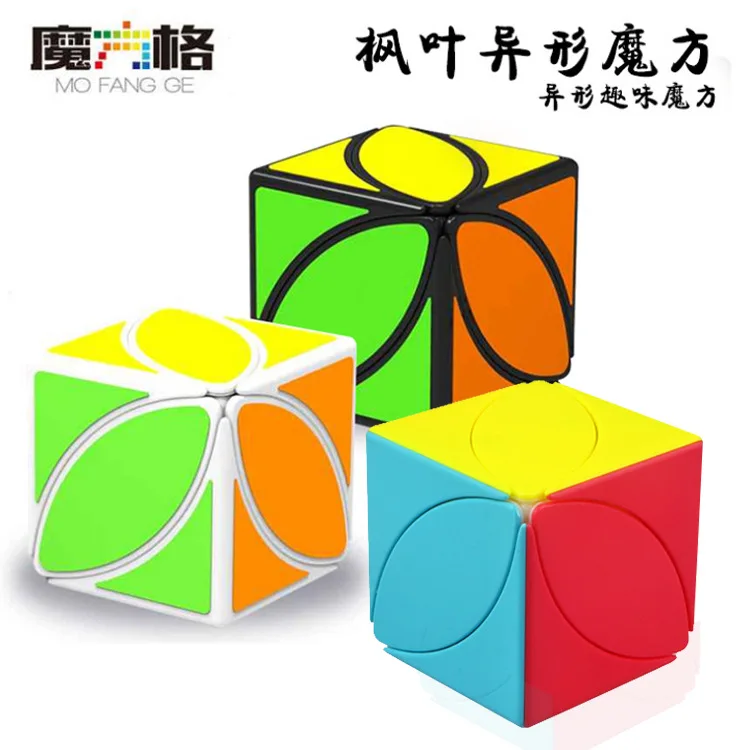 QiYi кленовый лист странной формы головоломка с быстрым кубом стикер Cubo Magico