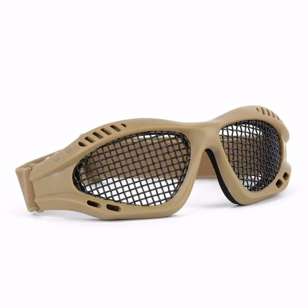 High Quality Hunting Tactical Paintball Goggles Eyewear Steel Wire Mesh Airsoft Net Glasses Shock Resistance Eye Game Protector