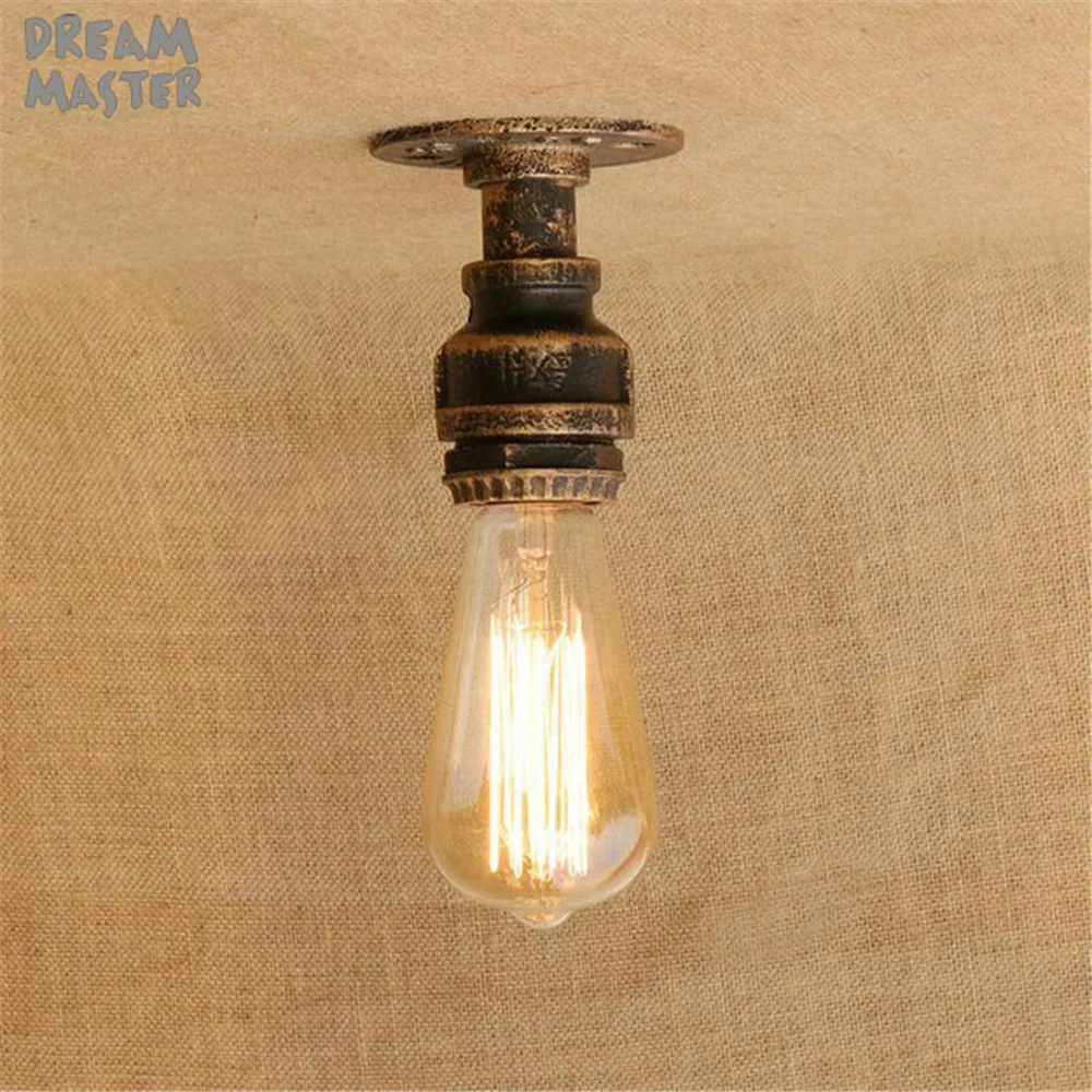 2017 New mini pipe ceiling lights Vintage E27 Loft surface mounted