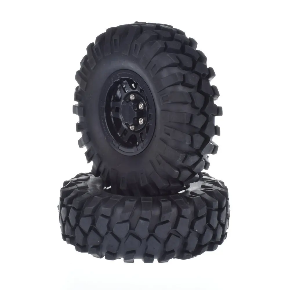 

4pcs RC Crawler 1.9'' Beadlock Wheels with Tires for 1/10 Tamiya RC4WD Axial SCX10 CC01 D90