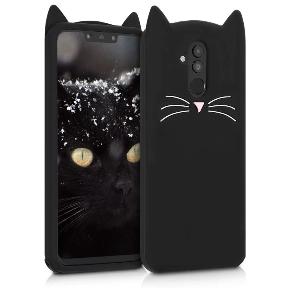 

Case For Huawei Mate 20 Lite Pro Case Shockproof Soft Cartoon Silicon 3D Cute Cat Cover For Huawei Mate 10 Lite Pro Mate 9 Case