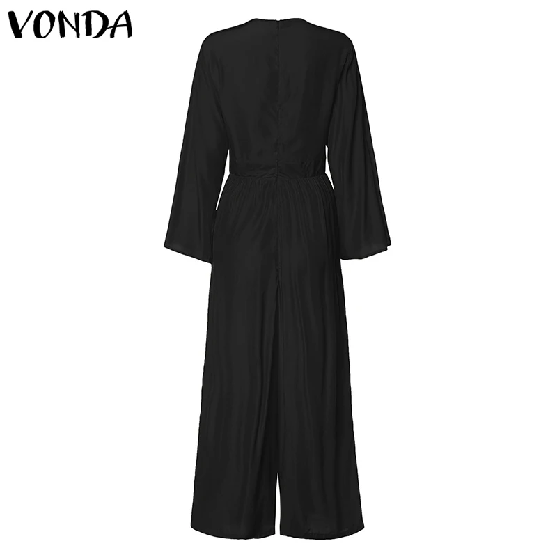 VONDA 2021 женские комбинезон 3/4 рукавом V образным вырезом повседневные комбинезоны