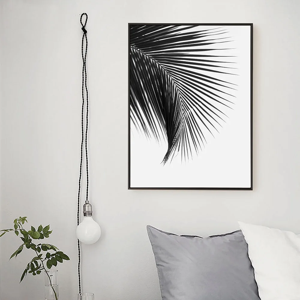 Tropical Cocos Tree Leaves Wall Art Canvas Nordic Posters Prints