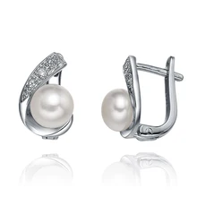 Sinya 925 Silver pearls earrings valentine gift for women lover sterling silver fine jewelry natural pearl fashion design Hot