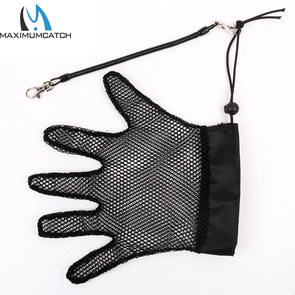 

Maximumcatch 1 Pc Fish Tailer Landing Glove Fishing Catch Handling Glove Stretch Lanyard For Long Reach