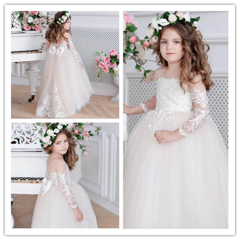 christmas wedding flower girl dresses