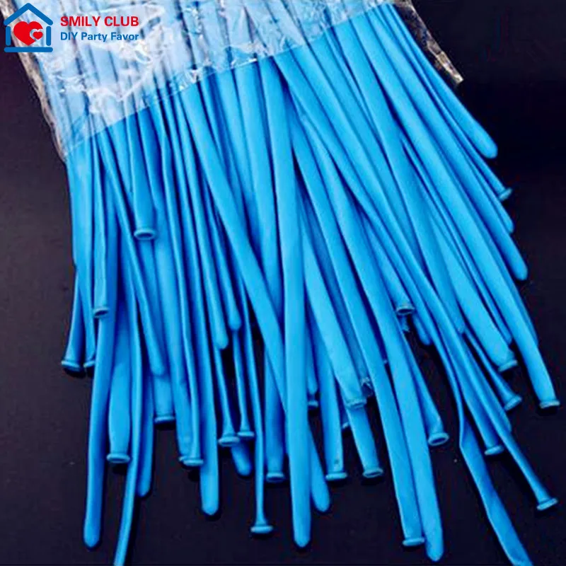 

100 pieces / lot Blue Colorful Latex Long Balloons Wedding Birthday Party Decoration Balloons Kids Toys