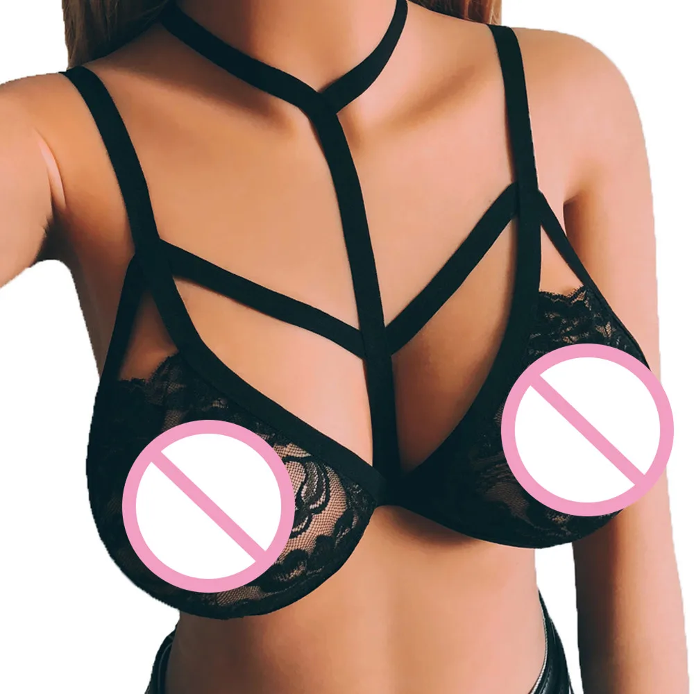 

JAYCOSIN Fashion Women Bandage Corset Hallow Out Bra Bras Sexy Lingerie Transparent Underwear Bra Bustier Top Bralette D30 Jun8
