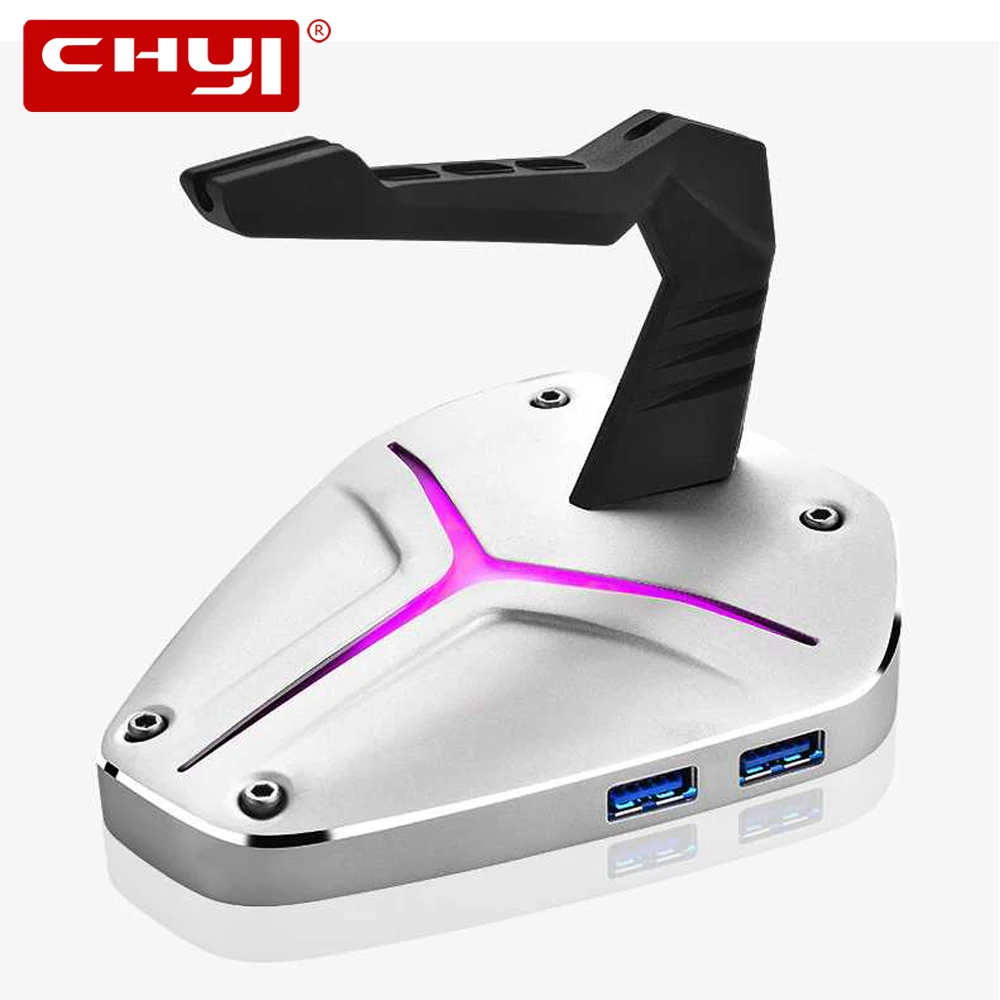online Porta USB 3.0 HUB USB A Para 4 CHYI USB3.0 Com LED Colorido luz de Fundo Do Mouse Bungee Cord Clipe USB Adaptador Splitter para PC Portátil