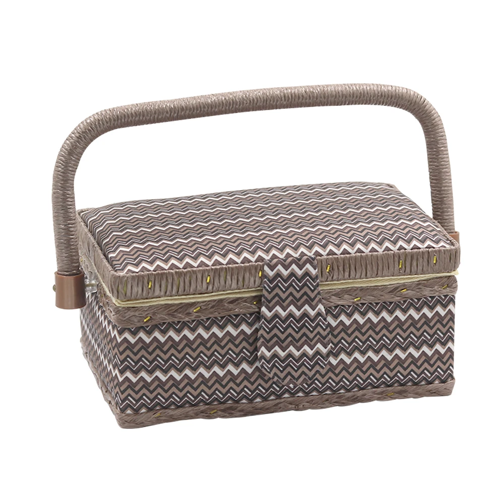 

New Sewing Kits Sewing Box Fabric Sewing Storage Basket Stitch Needle Thread Sewing Tools Storage Box Basket Mom Gifts
