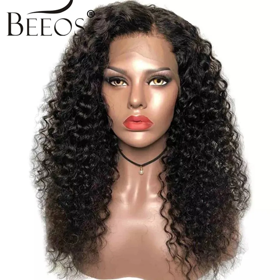 

13*6 Deep Part Pre Plucked Hairline Peruvian Lace Front Human Hair Wigs With Baby Hair Curly Remy Hair Bleached Knots