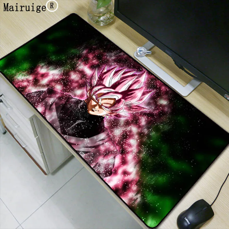 

Mairuige Dragon Ball Z Goku Anime Durable Rubber Large Mouse Mat Pad Size for 300*600*2mm and 400*900*3mm Locking Edge Mousepad