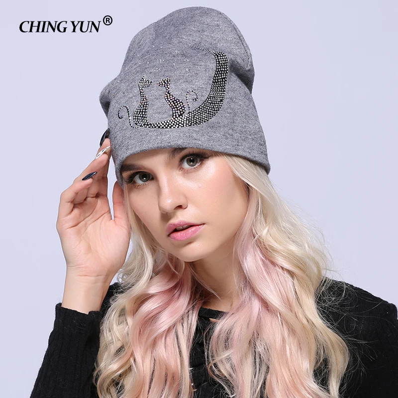 

2018 winter Knitted Skullies Warm muts meisje hats for women Cashmere knit earmuffs beanie hat female wool solid Fluffy lining