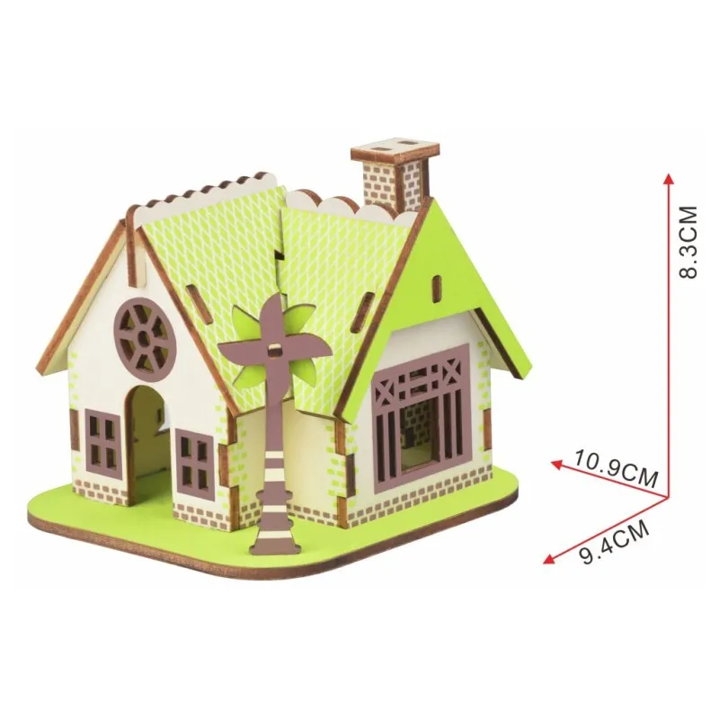

3D Puzzle House Building DIY Wooden Puzzles Chalets Wood Toys Houses Puzzles Toys Baby Education Toys for Children Puzzle Gifts