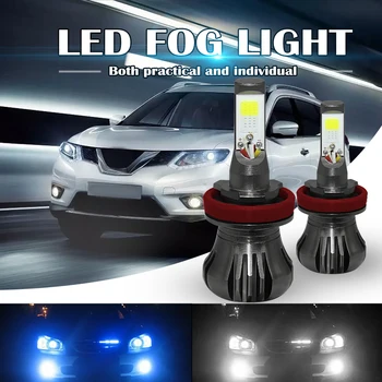 

Dual Color in 1 160W H8 H9 H11 LED Fog Light Bulbs 6000K White + 8000K Ice Blue Colors Strobe Lamp Bulb COB Bulb Kit