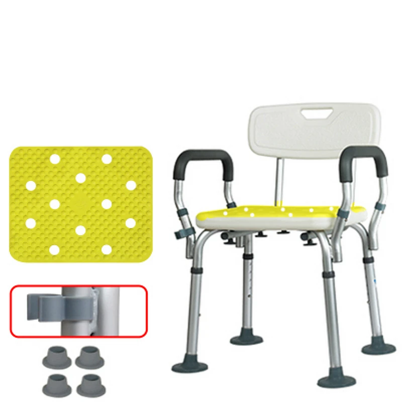 buy Household Bathroom Stool Non slip Safe Lifted Old People Shower Rest Seat Adjustable Rollover proof Pregnant Woman Bathing Stool