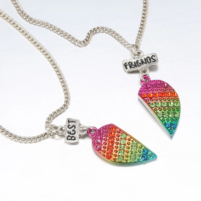 rainbow bff necklace