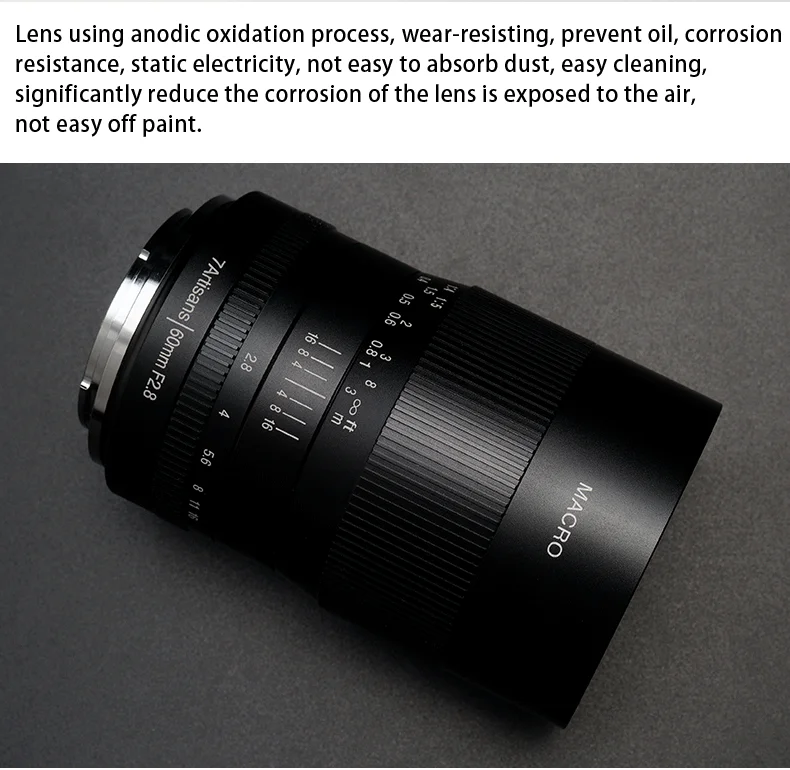 7artisans 60 мм f2. Макрообъектив с увеличением 8 1:1 подходит для Canon EOSM EOSR E Fuji M43 nikon z Mount