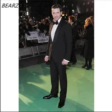 На заказ мужской костюм для свадьбы смокинг вечернее платье шаль воротник черные костюмы