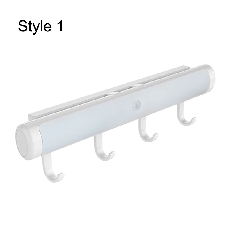 Датчик движения светильник 10 светодиодный на батарейках беспроводной Ночной светильник портативный шкаф светильник s для шкафа прихожей лестницы - Испускаемый цвет: style1