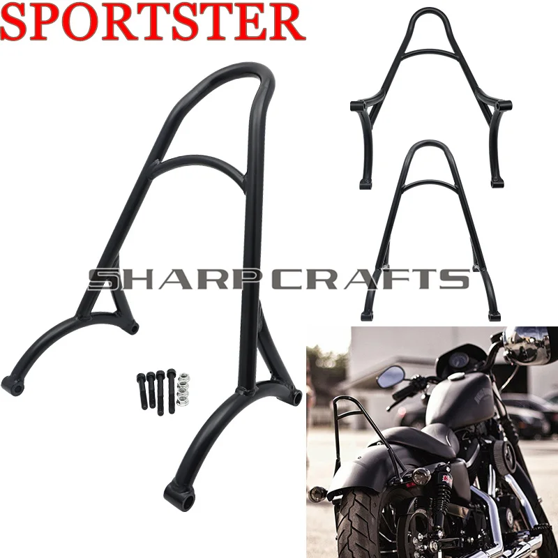Passenger Burly Short Backrest Sissy Bar For Harley SPORTSTER XL883