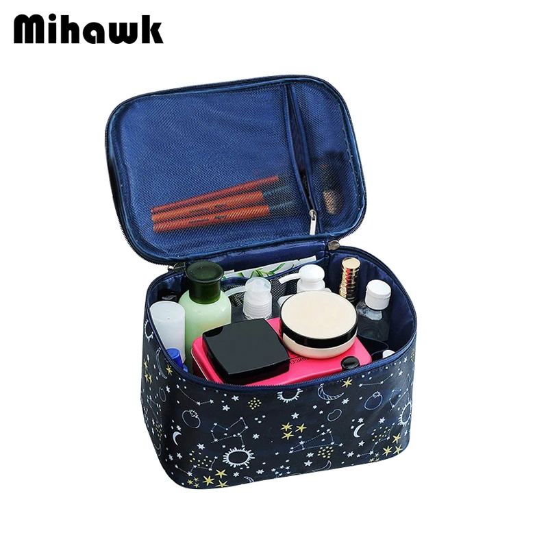 

Mihawk Travel Cosmetic Makeup Box Bags Beautician Vanity Necessary Pouch Toiletry Lipstick Eyelash Brush Pouch Case Accessories