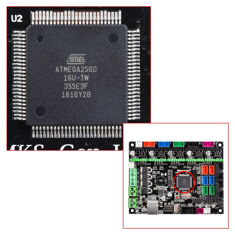 Плата контроллера MKS GEN L V1.0, плата 3d принтера, совместимая с Ramps 1,6 Mega 2560 R3, поддержка A4988/DRV8825/TMC2130/TMC2208, драйвер