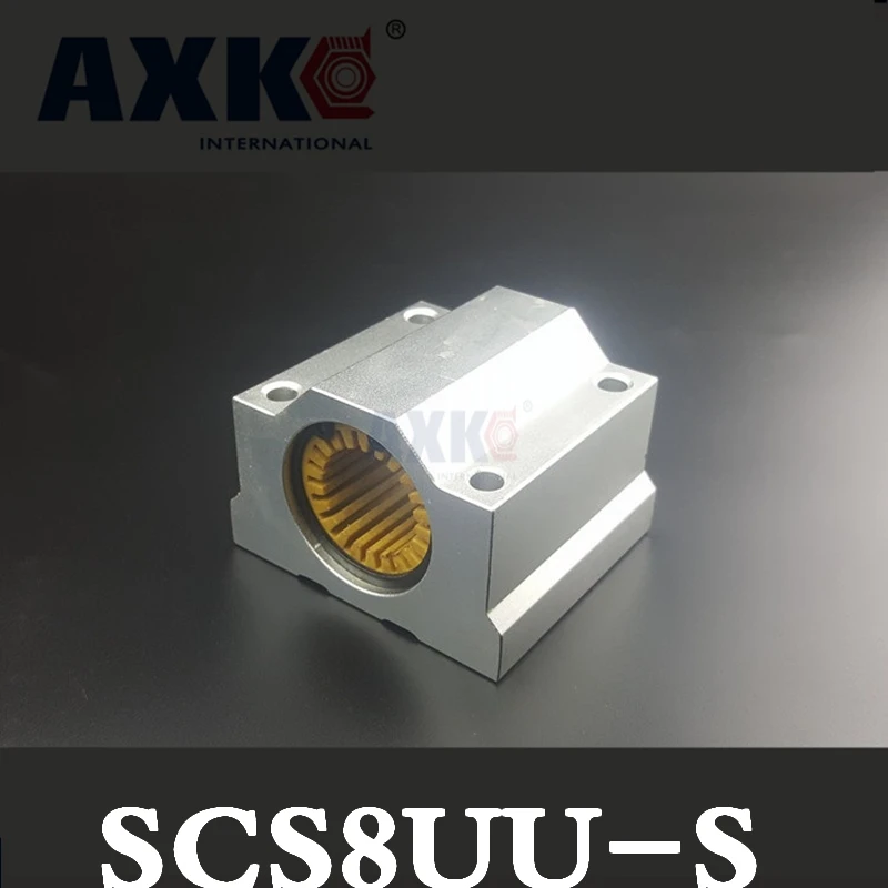 AXK SC8UU SCS8UU Block SCS8UU-S for 8mm shaft guide rail Linear bearing block with LM8UU-S Engineering plastic bearing low noise