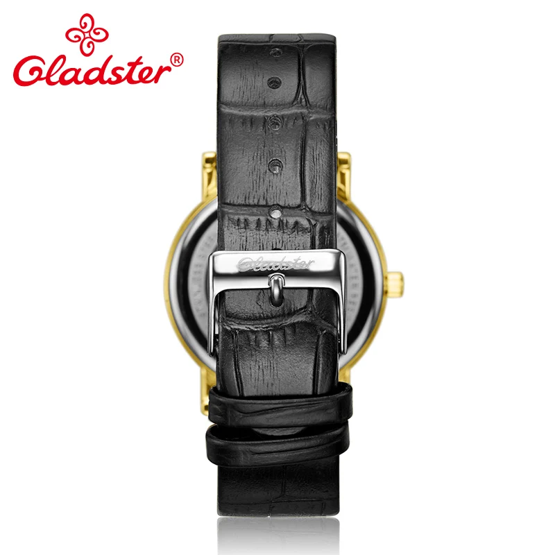Gladster Japan Move Мужские t Miyota Роскошные модные бизнес мужские кварцевые часы кожаные мужские наручные часы повседневные ультратонкий, мужской подарок