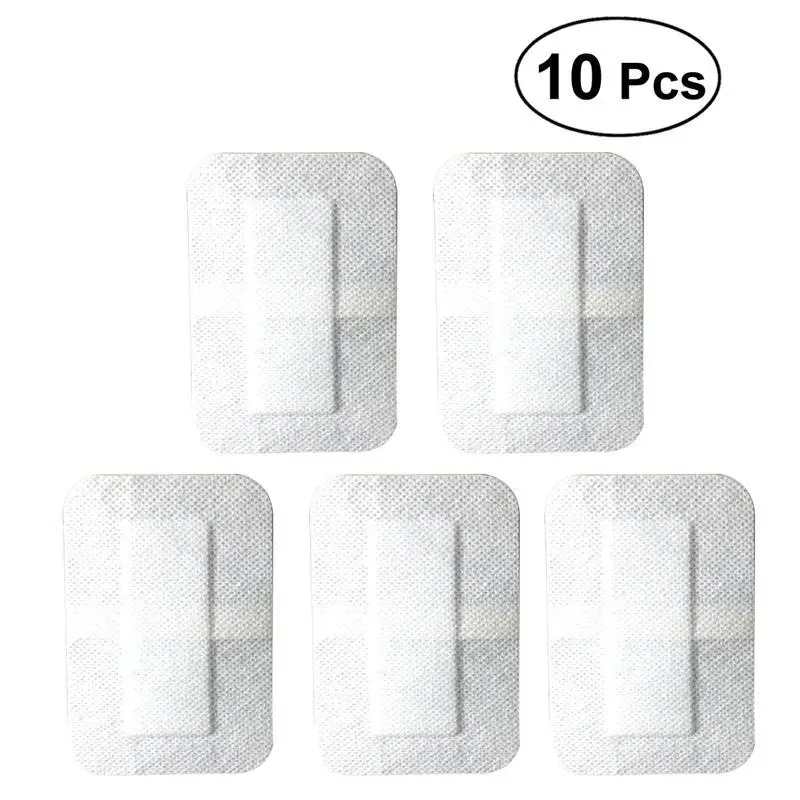10PCS 7x10cm Large Size Comfortable Non woven Adhesive Wound Dressing Gauze Band Aid Bandagein