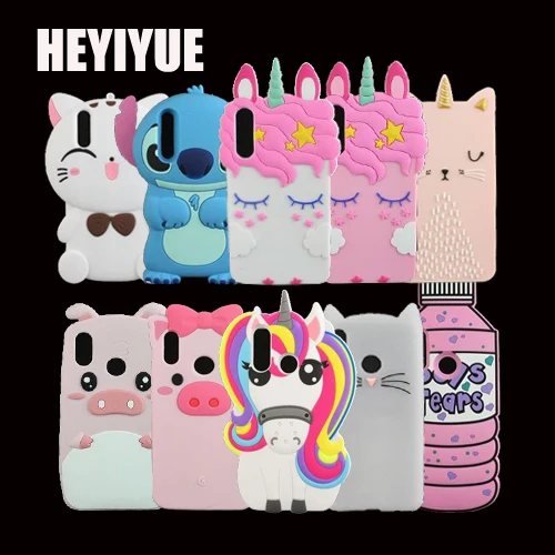 

For Huawei P20 Hot 3D Silicon Unicorn Cupcake Stitch Cartoon Soft Cell Phone Back Skin Case Cover for Huawei P20 lite P20 Pro