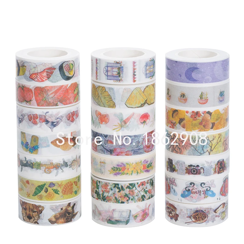 

Custom strong adhesive colorful washy tape deco paper tape design I